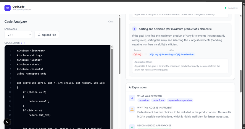 Code Optimizer